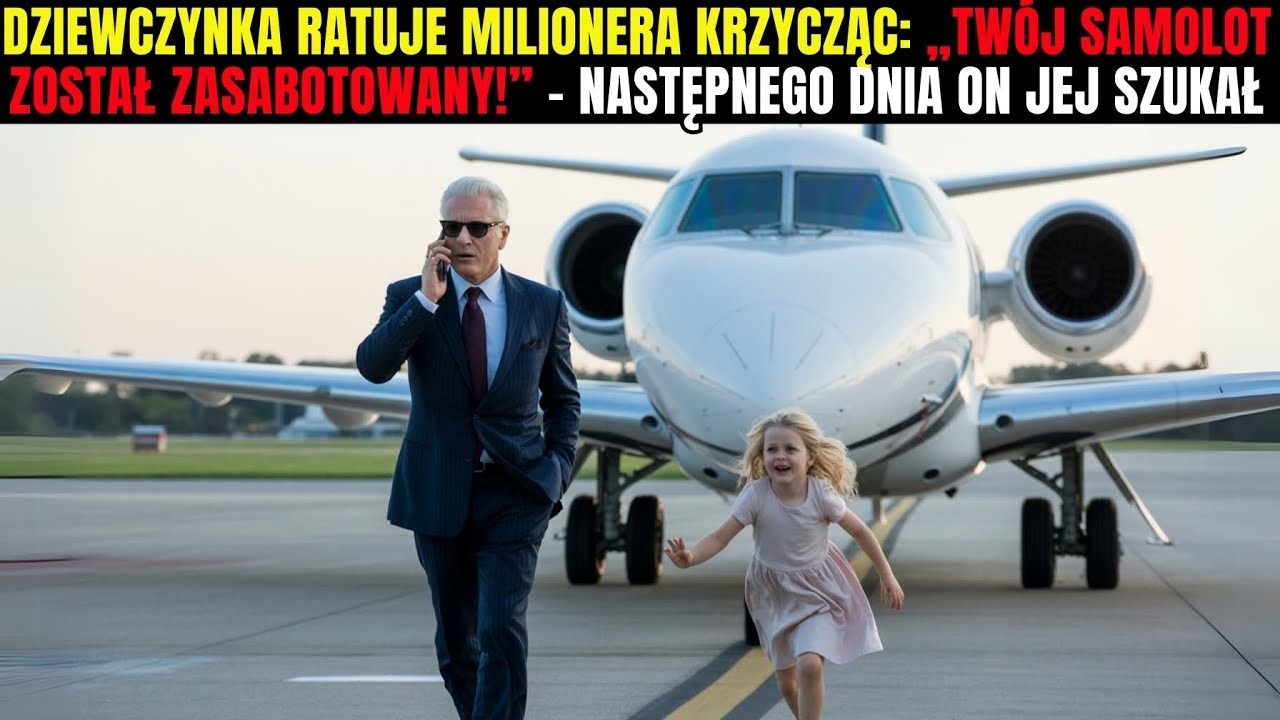 DZIEWCZYNKA RATUJE MILIONERA KRZYCZĄC  „TWÓJ SAMOLOT ZOSTAŁ ZASABOTOWANY!” — NASTĘPNEGO DNIA ON JEJ