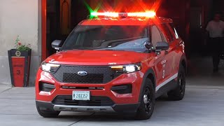 Chicago Fire Dept. Battalion 3 & Tower Ladder 10 Responding