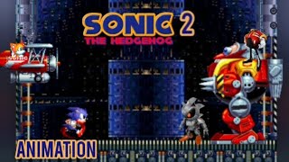 Sonic vs death egg robot e robô Sonic animation. Sonic the hedgehog 2
