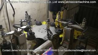 Flap disc back glue machine