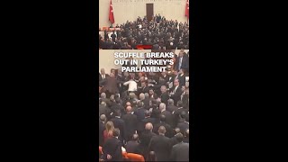 Scuffle Breaks Out In Turkeys Parliament