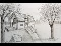 How to draw a house in two point perspective in landscape