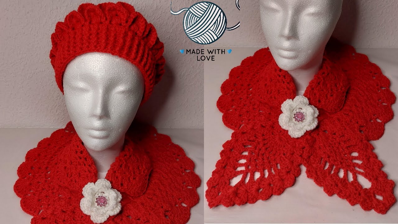 Easy Crochet Collar Scarf كولة سكارف كروشيه YouTube