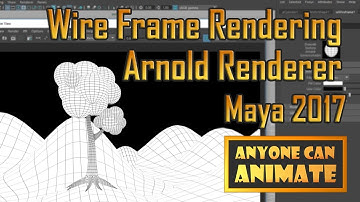 Wire frame Rendering in Arnold Renderer : Maya 2017 Tutorial