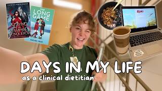 Days in My Life as a Dietitian (hospital shifts, grocery haul, books I'm reading)