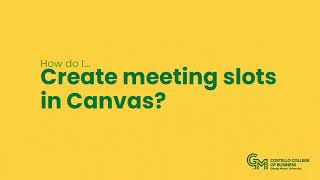 Create Meeting Signups in Canvas Calendar