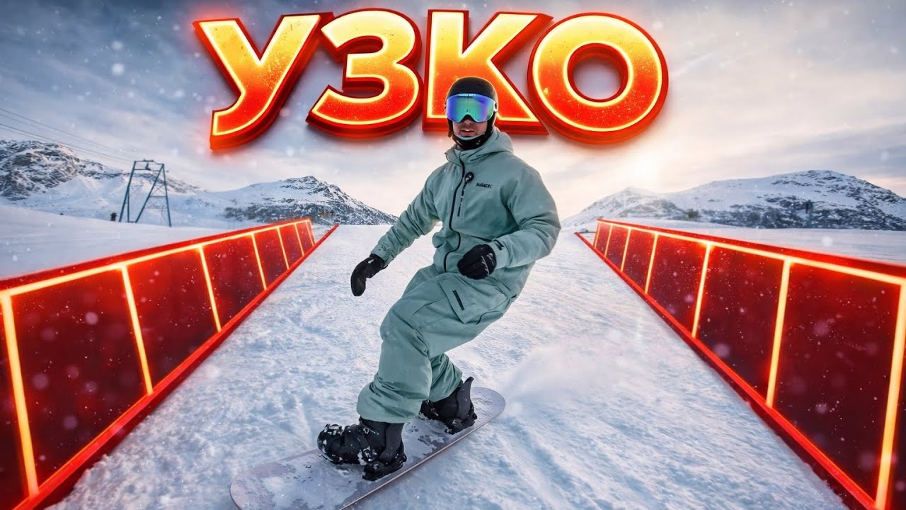 Я НАУЧИЛСЯ ЕХАТЬ В УЗКОМ ПРОСТРАНСТВЕ НА СНОУБОРДЕ