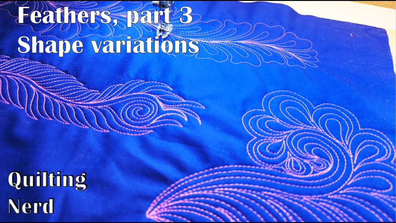 Quilting feathers part 3 plumes of different shapes free motion