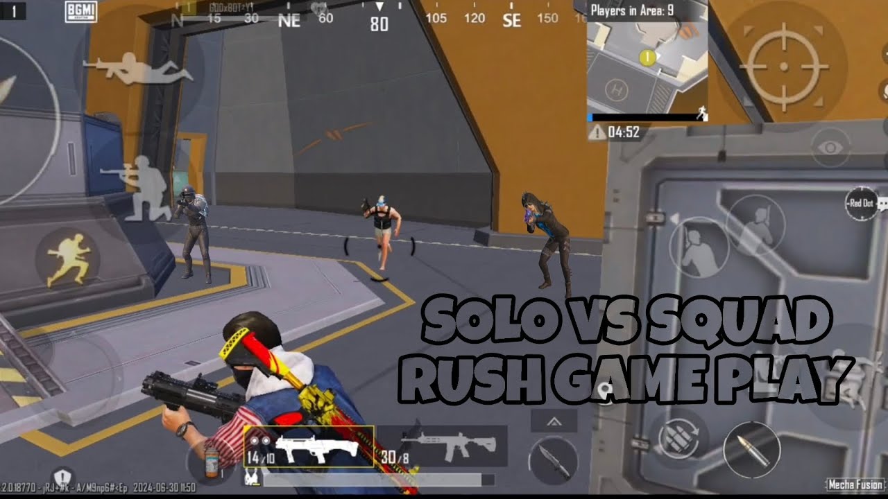 SOLO VS SQUAD FULL RUSH GAME PLAY BGMI | 1V4 GAME PLAY BGMI # ...