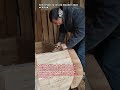 Hand Planing Curved Wooden Edge of A Tub