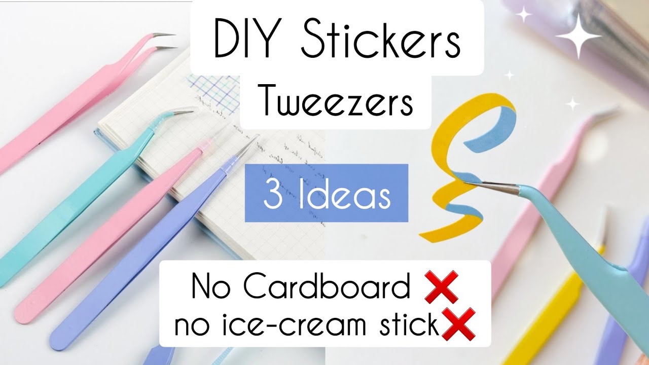 DIY Stickers Tweezers/Homemade tweezers idea/tweezers making with paper  #diy #tweezers 