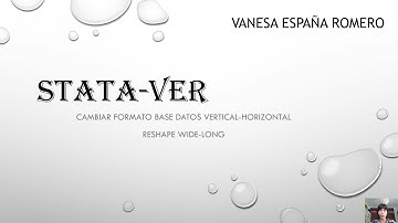 Stata: formato base datos- Reshape
