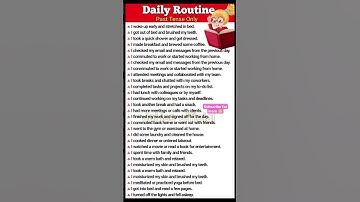 past form daily Routine sentences for speaking English practice #viral #aleenaraislive #shortsvideo