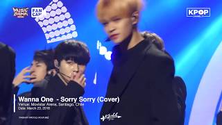 [Music Bank in Chile] Wanna One covers Super Junior's Sorry Sorry 180323 Fancam