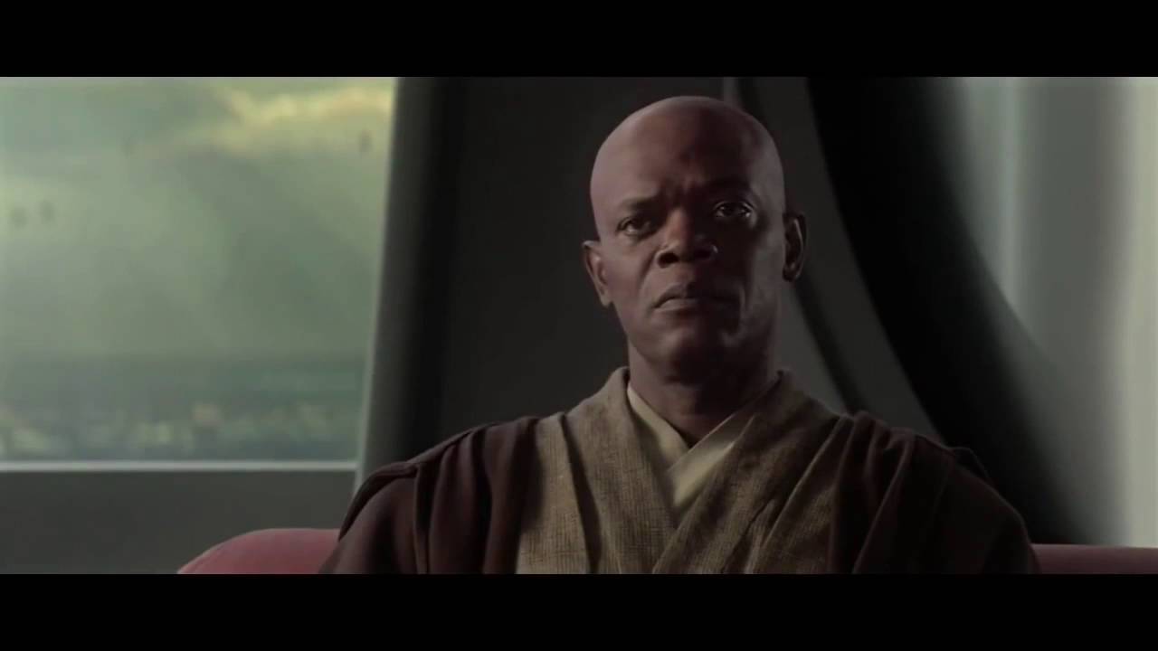Mace Windu "Say what again" to Anakin Skywalker