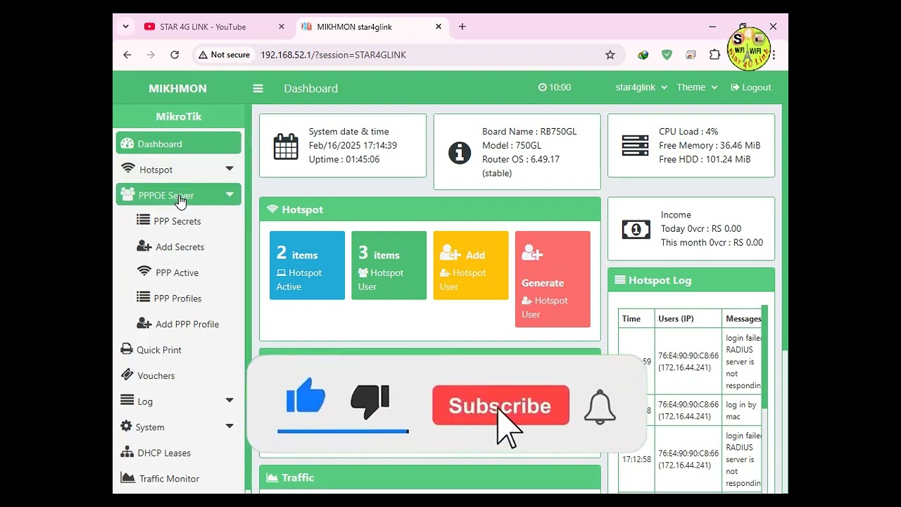 How to Mikhmon PPPoE Radius Server ll Mikhmon PPPoE Configration in 2025 ll Create By Star4glink