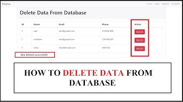 How to delete data from database in PHP | MySql database