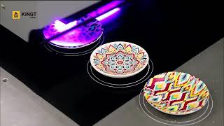 High tolerance UV printing on ceramic plates