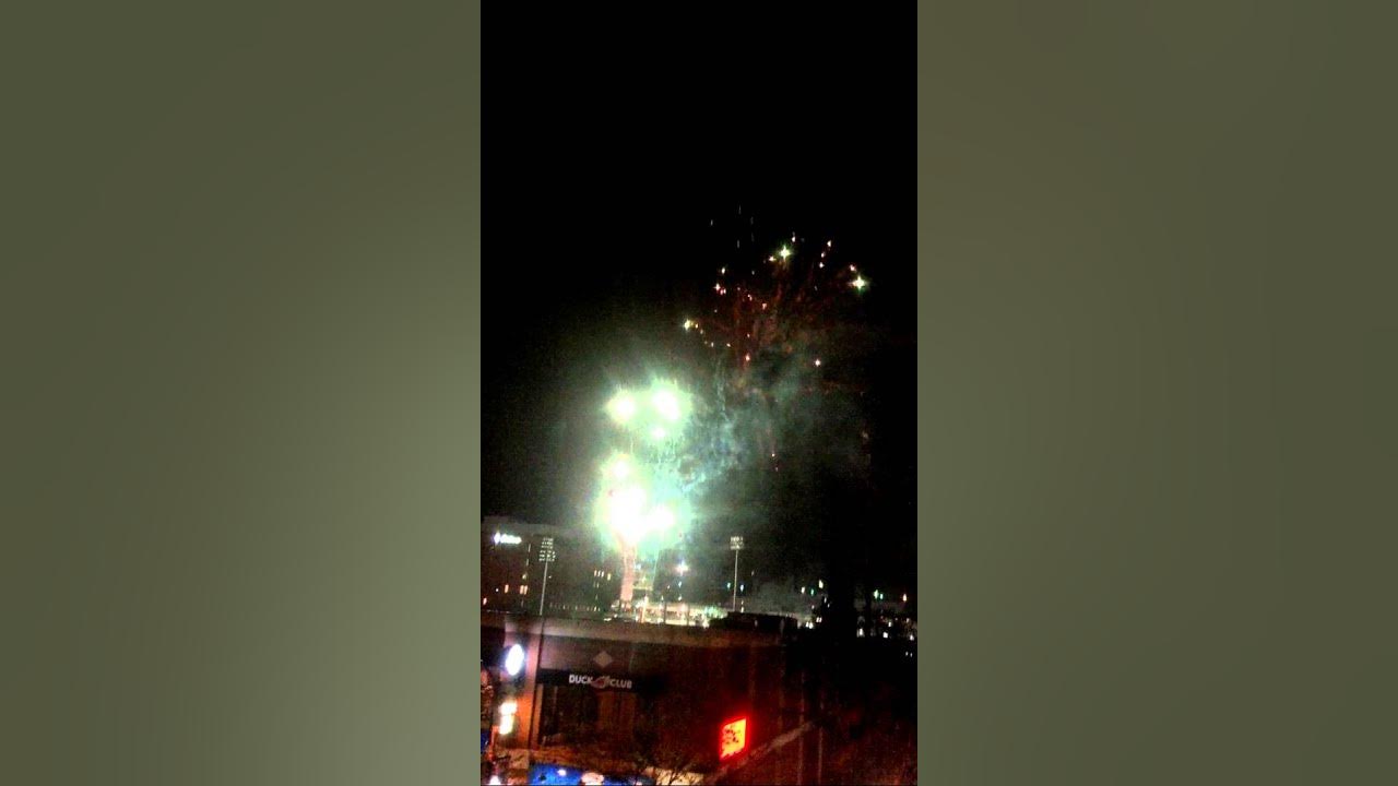 Fireworks display at Akron Rubber Ducks Game YouTube
