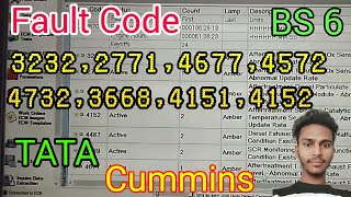 BS 6 FAULT CODE 3232, 2771, 4677, 4151,4152,3677 TATA cummins #cummins_service_anwar