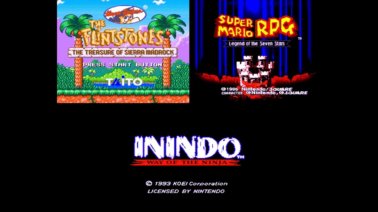 The Flintstones, Super Mario Rpg The Legend Of The 7 Stars And Inindo Snes Gameplay (The 112 Stars)