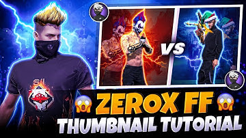 HOW TO MAKE A THUMBNAIL LIKE ZEROX FF || FREE FIRE ||KARTIK GFX❤️