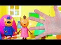 Учим цвета Поём Песенку про Пальчики с Три Кота Для детей