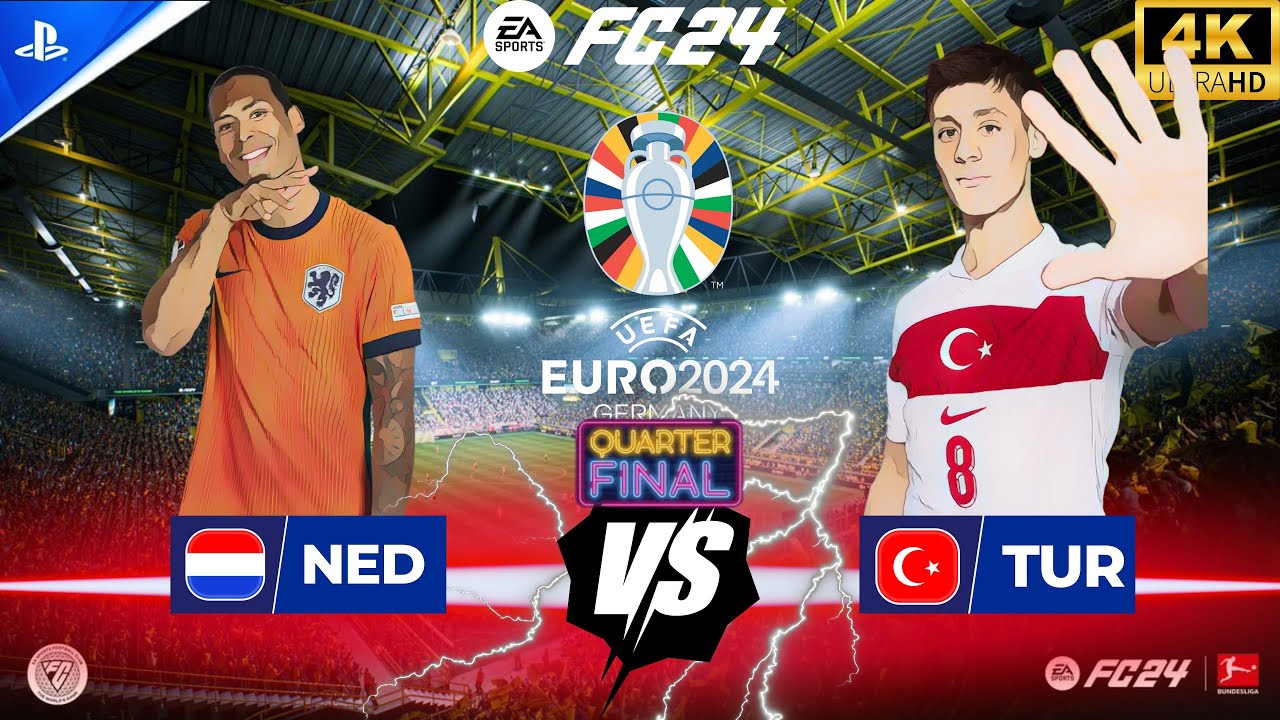 EA SPORTS FC 24 - Netherlands vs. Turkey | UEFA EURO 2024 Quarter Final | PS5™ [4K60] 