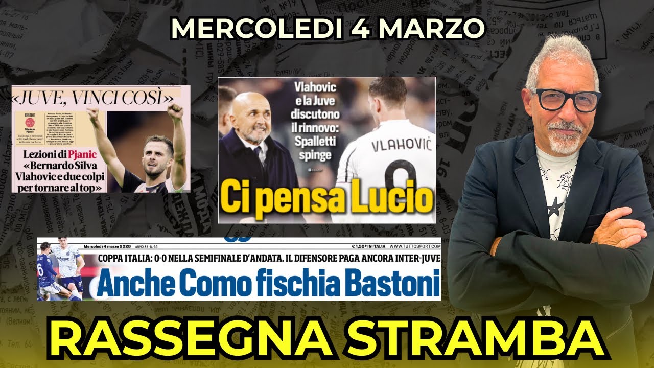 FISCHI A BASTONI 👀 ROCCHI NON TROVA LA PRIMA PAGINA 🗞️ LA JUVE DI LUCIO CON VALHOVIC