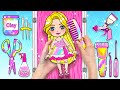 Barbie Dolls Dress Up - How To Fix BARBIE Doll with Rainbow Makeup | Barbie Transformation Handmade