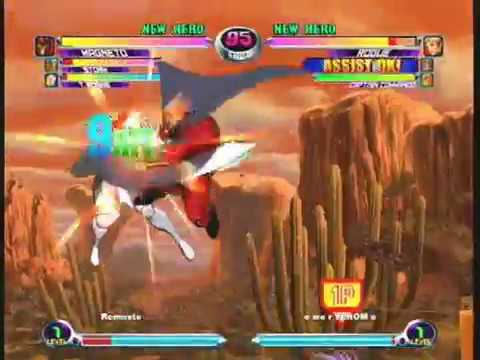 MvC2: Magneto Double Assist Combo to 100% Sequence