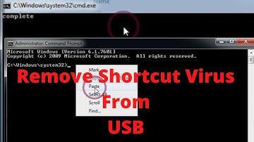 Remove Shortcut Virus From USB Flash Drive Using Command Prompt (cmd) Or Batch File Easily