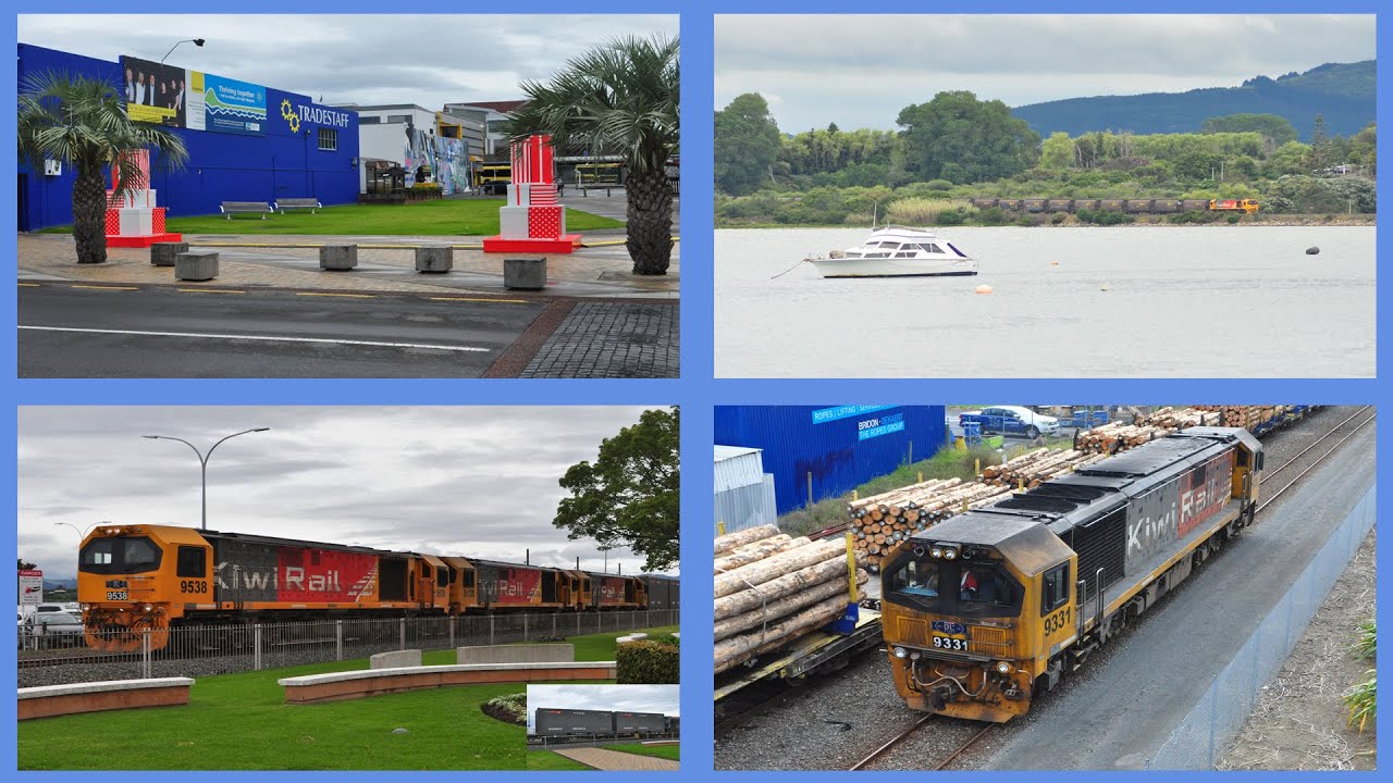 KiwiRail in Tauranga - Triple header & New Wagons on Train 334X + DL 9331 and Train 483 - 30/11/2021