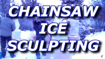 Chainsaw Ice Sculpting