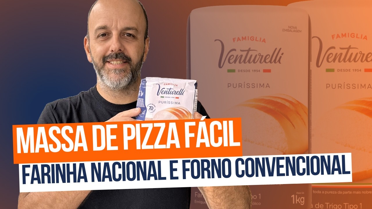 Como fazer massa de pizza fácil | faz e assa no mesmo dia | forno convencional