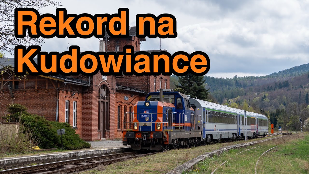 Wielka Sobota na Kudowiance rekordowa liczba wagonów ciągniętych przez IC Śnieżka SU4220-005