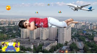 Jayadithya Became Giant Boy Travelling Around Gullivers Travel Funny Video For Kids Hulk Smash