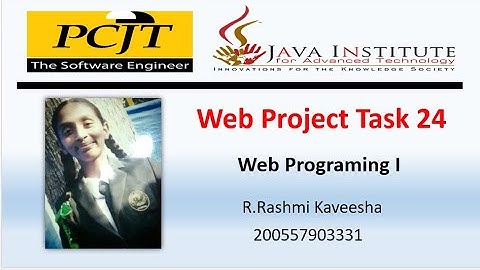 Java Institute || Web Programming || eShop Project Task 24