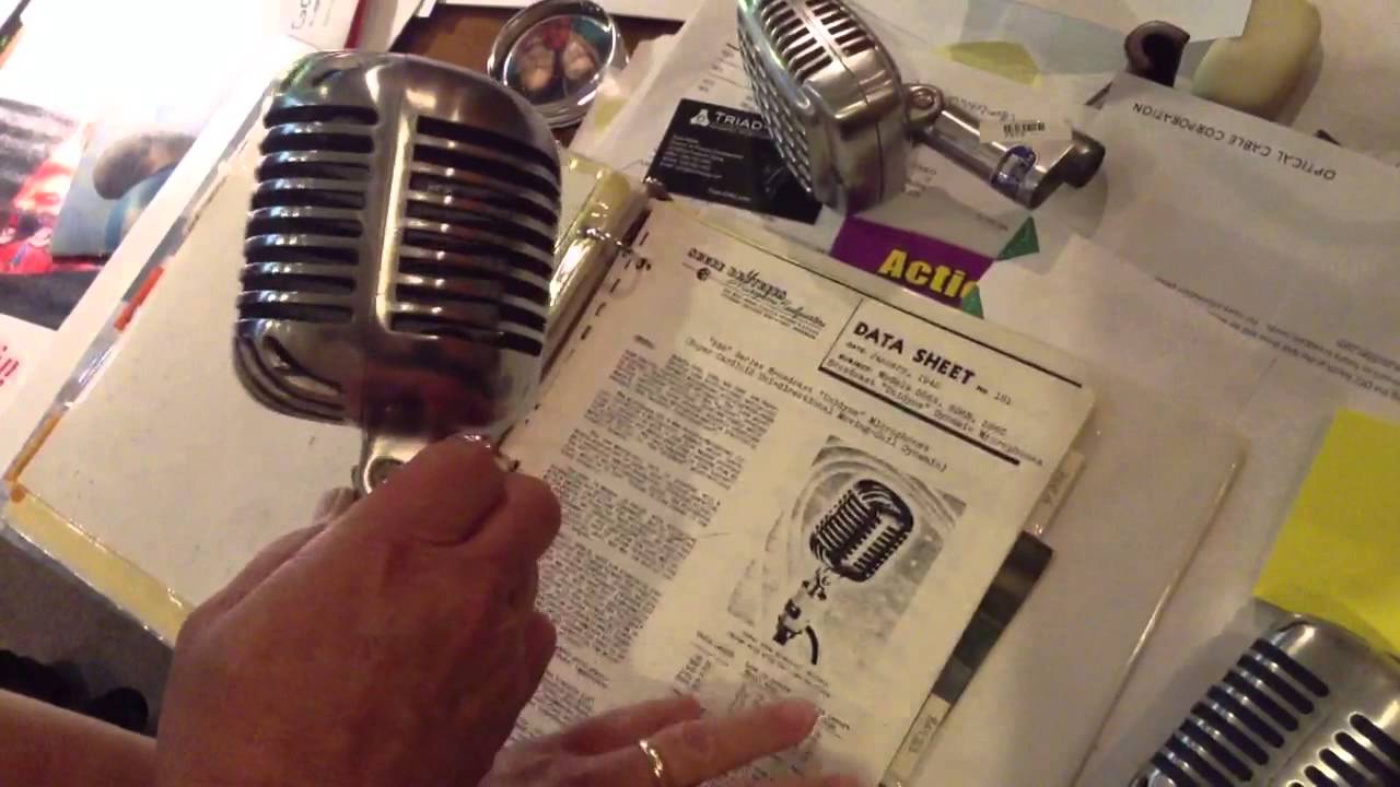 1940's Shure 556 & 1950's Mic Hollywood Sound Systems Prop Microphone