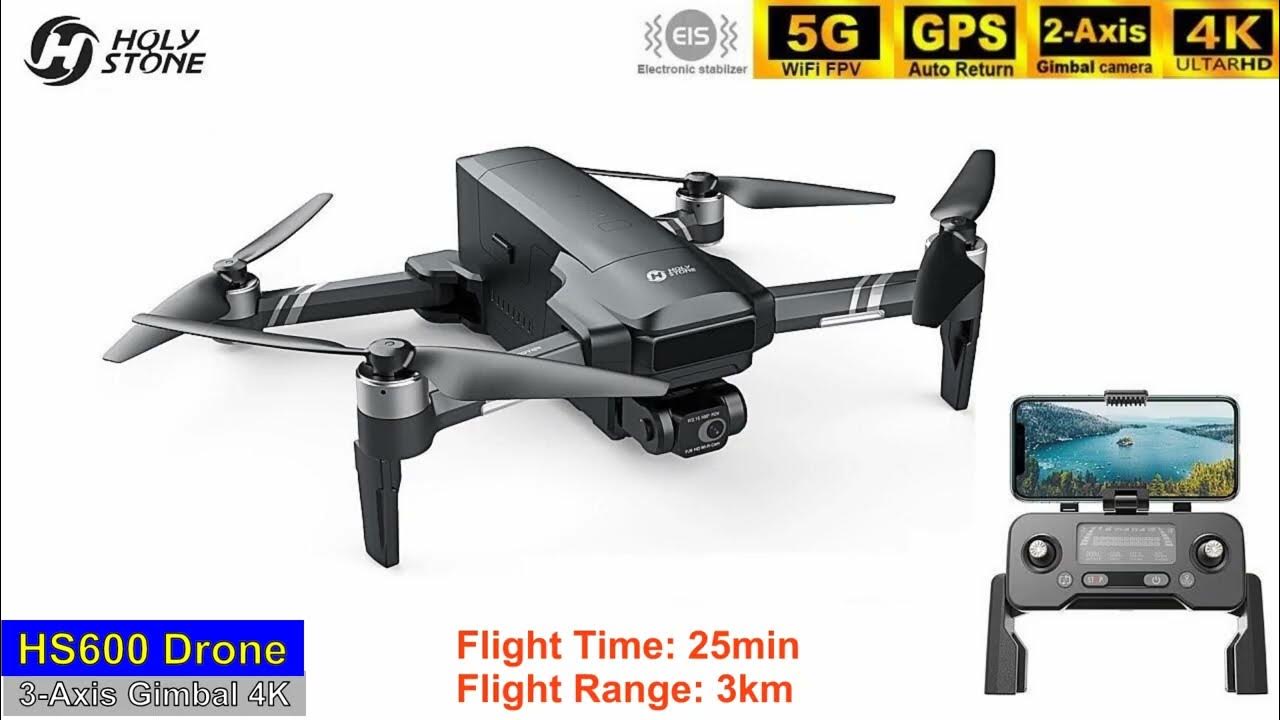 Holy Stone HS600 GPS Drone with 4K Camera, 2-Asix Gimbal, EIS and 3KM FPV -  Drones