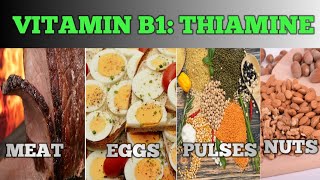 Thiamine vitamin B1 | Vitamin B1 function | Sources of vitamin B1 | Vitamin B1 deficiency symptoms