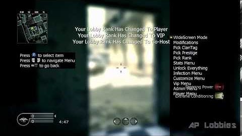 CoD4 So Wasted Menu [ONLINE] Hosted by AP Lobbies