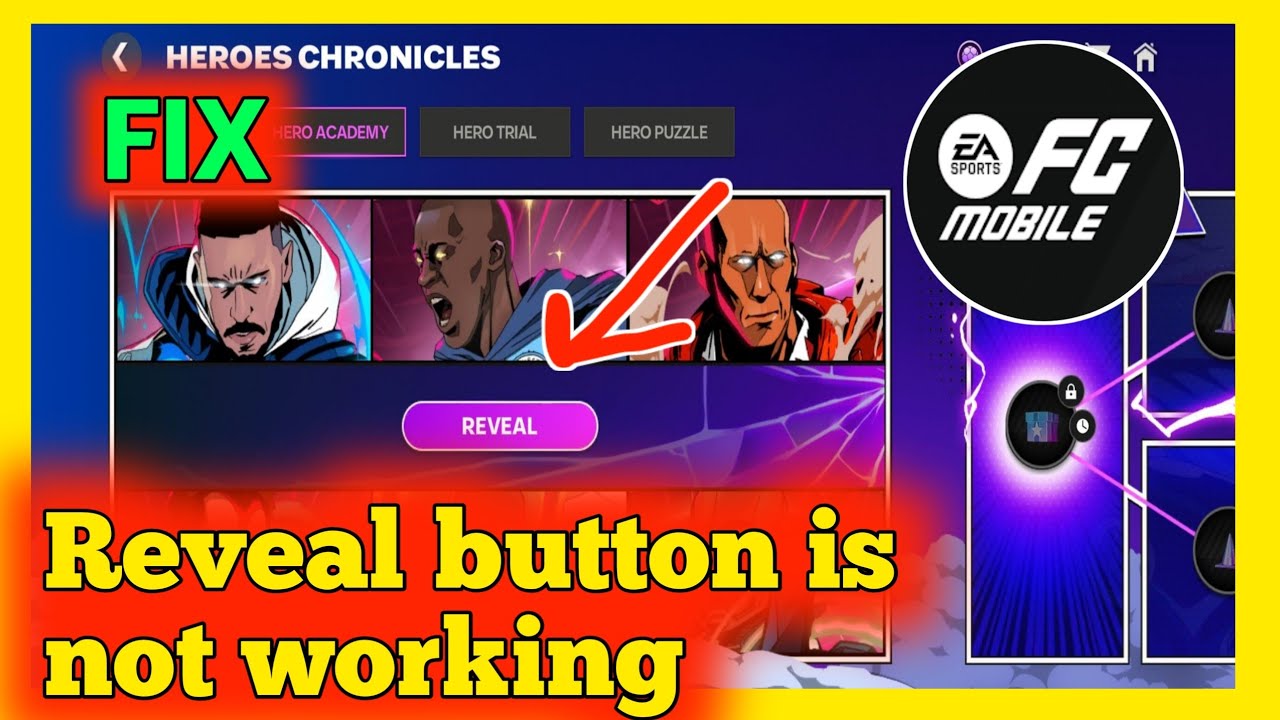 Fix EA Sport MOBILE Reveal button not working | EA fc mobile crash ...