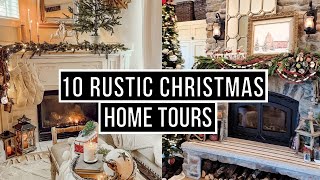 10 Rustic Christmas Home Tours : Music Only!