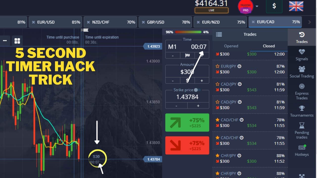 Candle Timer Hack - Pocket Option Best 5 Second Trade Trick - Binary Options  Strategy - YouTube