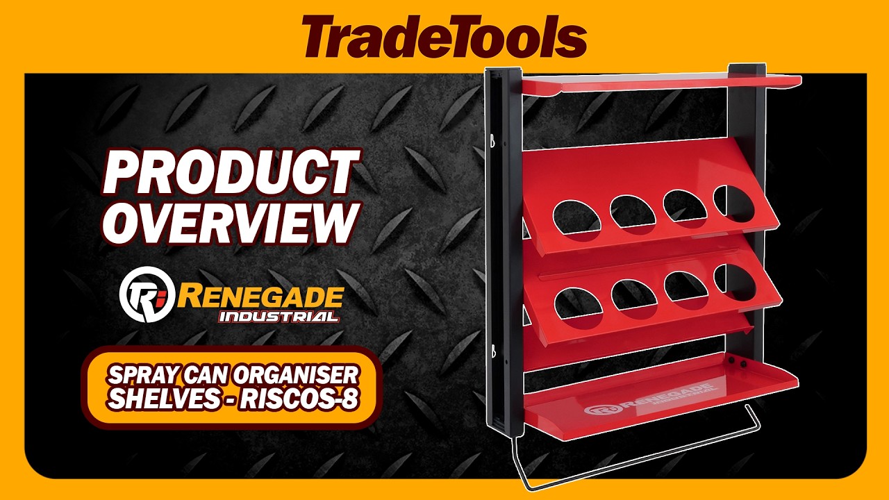 Renegade Industrial Spray Can Organiser Shelf - RISCOS-8 - YouTube