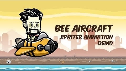 Male Pilot | Bee Aircraft animation demo | Game Asset Sprites Animation