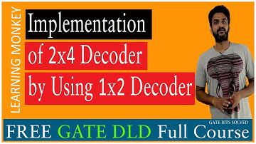 Implementation of 2x4 Decoder by Using 1x2 Decoder || Lesson 105 || Digital Electronics ||