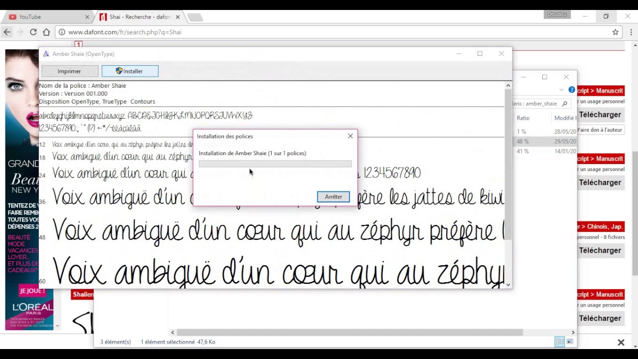 Copie de TUTO : Comment télécharger des POLICES (Script) ! sur Windows ...