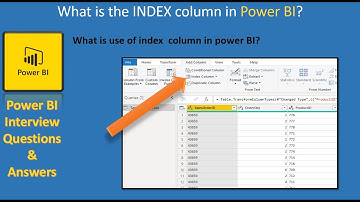 Power BI interview Question and Answers: What is INDEX column in Power BI?